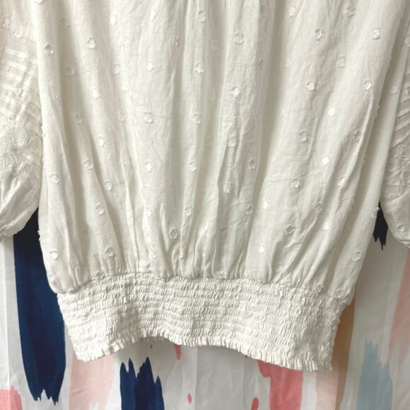 Anthropologie Duet Ginevra Ruffled Embroidered Blouse Size XL - Picture 14 of 16